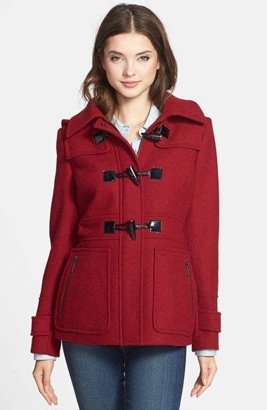 Michael Kors Wool Blend Duffle Coat with Removable Hood